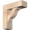 Ekena Millwork Funston Block Smooth Bracket w/ Offset Brace, Douglas Fir, 5 1/2"W x 16"D x 16"H BKT0604X16X16FST05SDF - alternate 1